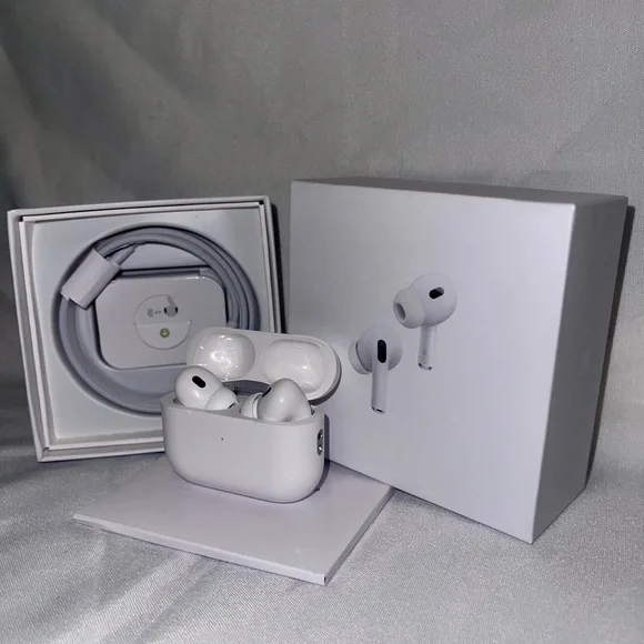 AirPod Pro 2nd Generation: INCLUDES rechargeable case and wire charger.